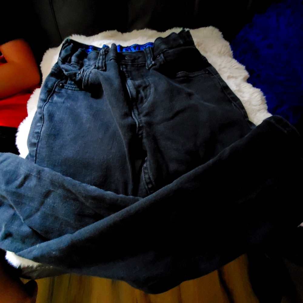 Boys Black Levi 502 Jeans size 8